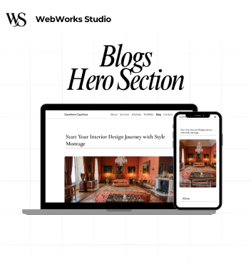 Blogs Hero Section Mockup